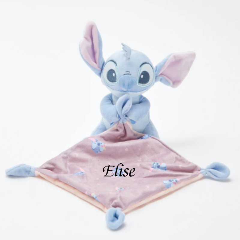  - stitch - peluche avec rose 25 cm 